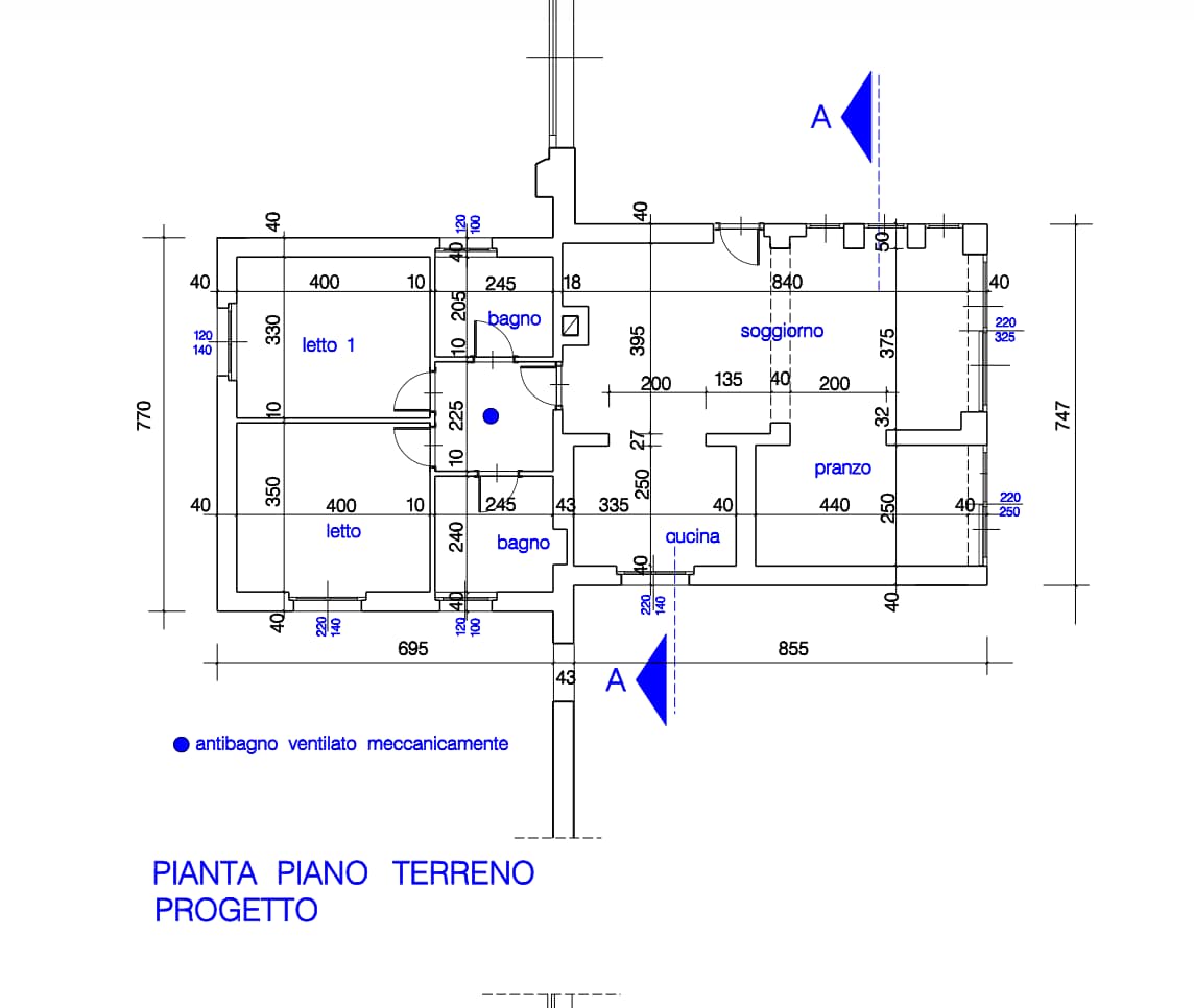 Planimetria Casa Indipendente a Chieri | CASALAND Agenzia Immobiliare Torino