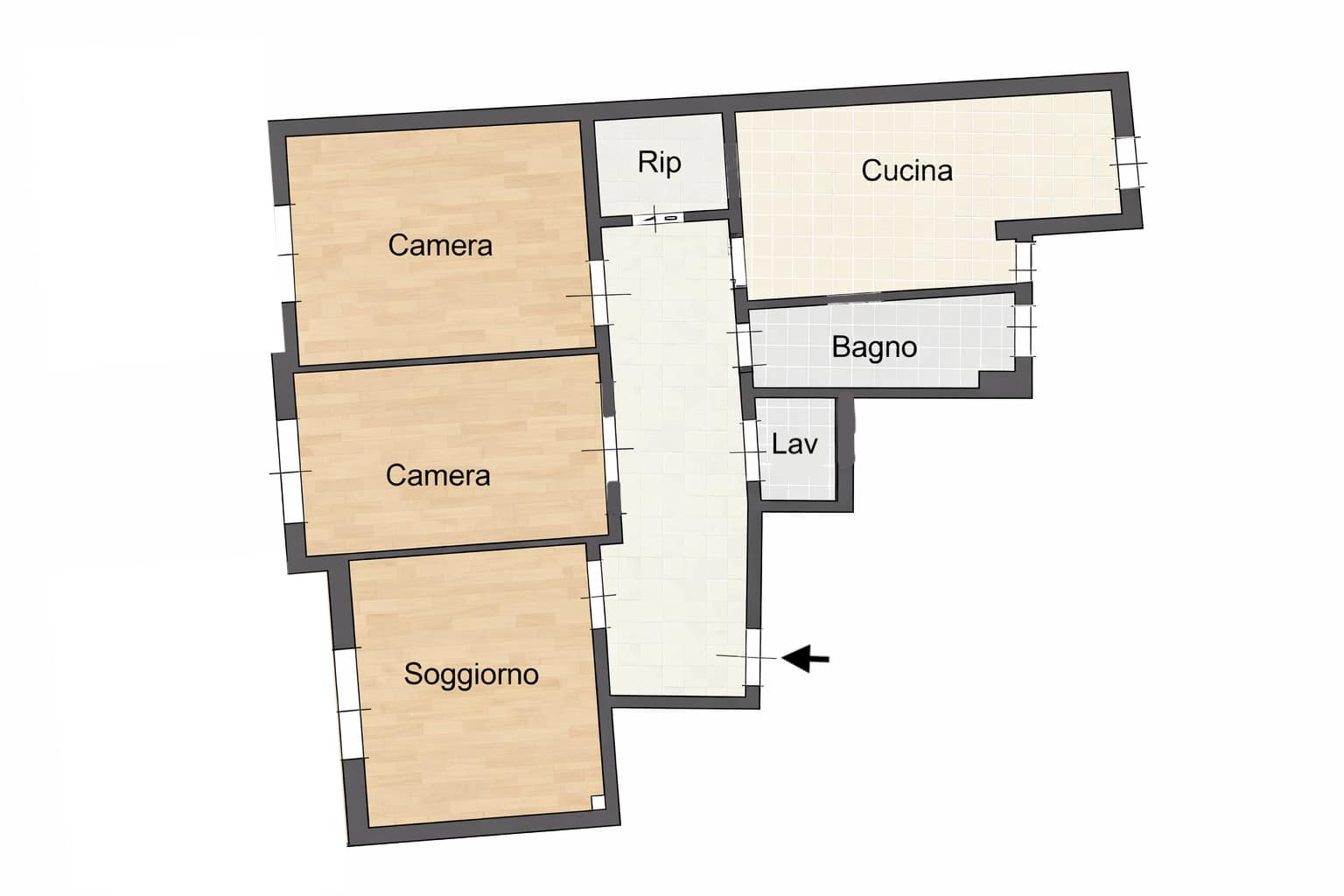 Appartamento signorile zona Santa Rita | Planimetra